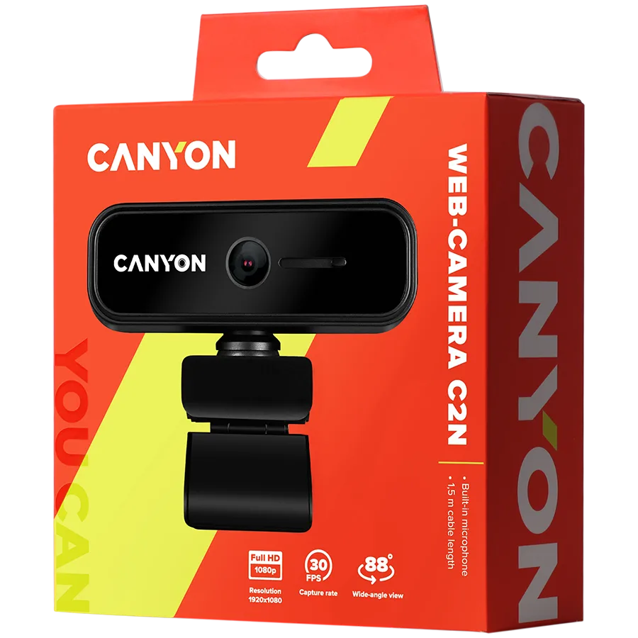 Уеб камера CANYON webcam C2N Full HD 1080p Black - Image 3