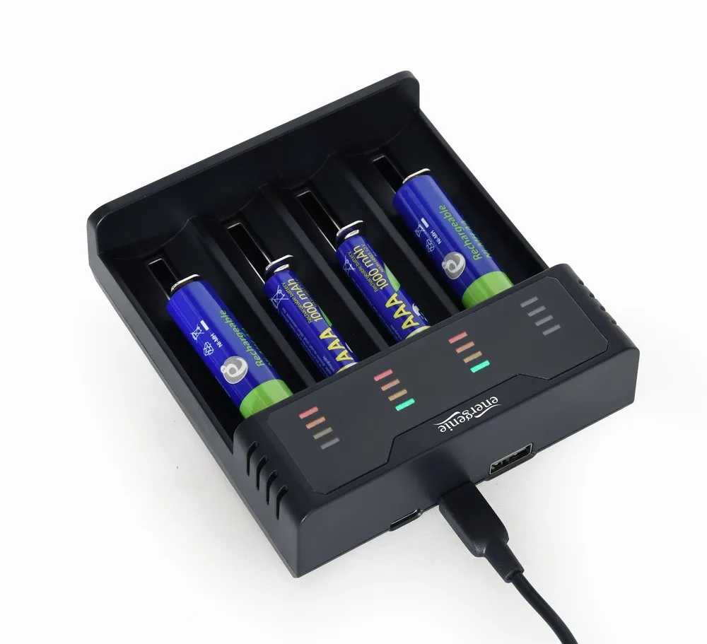 Gembird Battery зарядно USB Ni-MH+Li-ion черен - Image 3