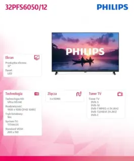 Philips TV LED 32 inches 32PFS6050/12