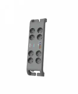 Philips Surge prot. pwr. strip 8 schuko sockets 4xUSB