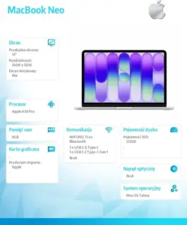 Apple MacBook Neo 13-inch: A18 Pro 6/5