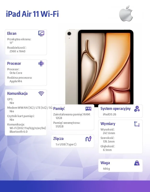 Apple iPad Air 11 inches Wi-Fi 512GB Starlight - Image 2