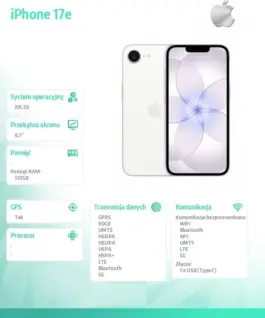 Alternative view of Apple iPhone 17e 512GB бял