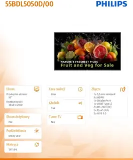 Alternative view of Philips Public display 55BDL5050D 55 inches