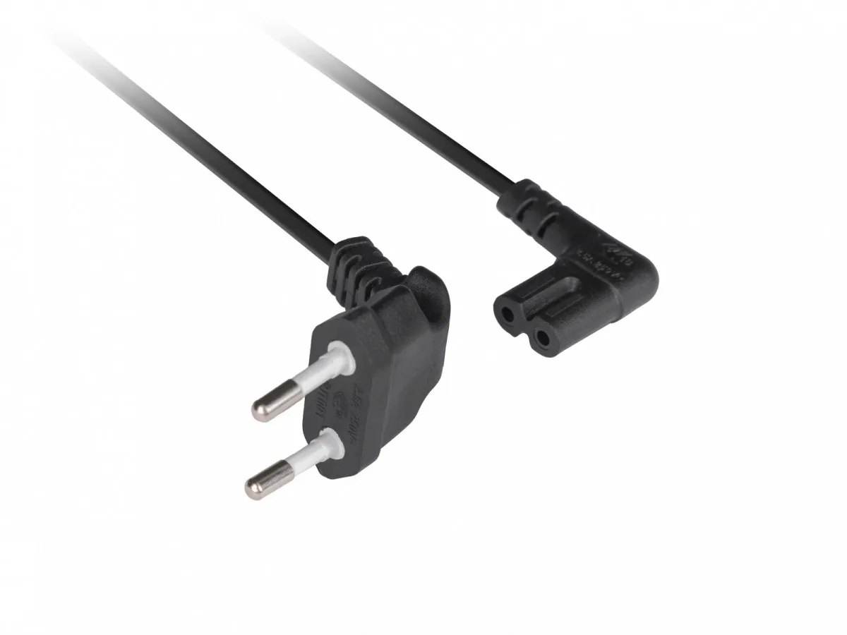 Lanberg Power cord EURO (radio) CEE 7/16- IEC 320 C7 3m angled VDE черен - Image 3