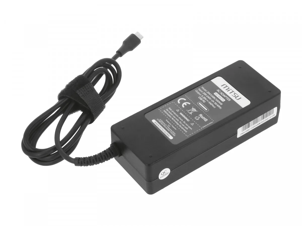 Mitsu Лаптоп power зарядно адаптер 100W USB type C USB-C 5V-9V-12V-15V/3A, 20V/5A PD - Image 2