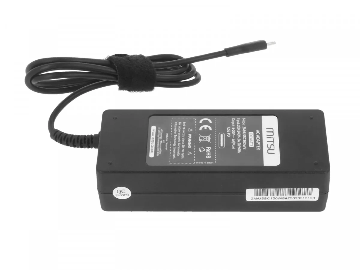 Mitsu Лаптоп power зарядно адаптер 100W USB type C USB-C 5V-9V-12V-15V/3A, 20V/5A PD - Image 3