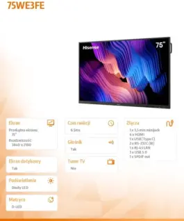 Hisense Interactive Display 75WE3FE 75 inches 4K Advanced