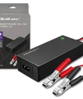 Alternative view от Qoltec зарядно for AGM GEL STD batteries 12V 2A 24W LE