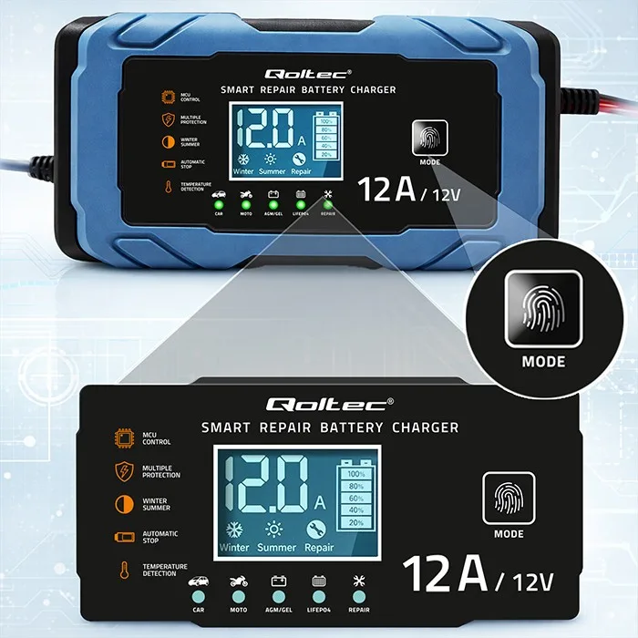Qoltec зарядно 12V 12A AGM GEL LiFePO4 Rectifier - Image 4