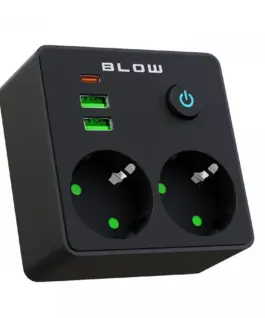 BLOW Power strip R-20 PRx2 2xUSB-A USB-C черен