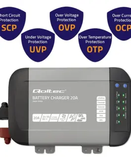 Qoltec зарядно for LiFePO4 AGM GEL SLA batteries 20A