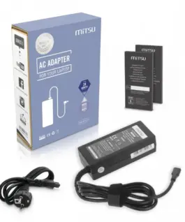 Mitsu Лаптоп зарядно захранващ блок 65W USB-C 5V-9V-12V-15V-20V/3A 20V/3.25A