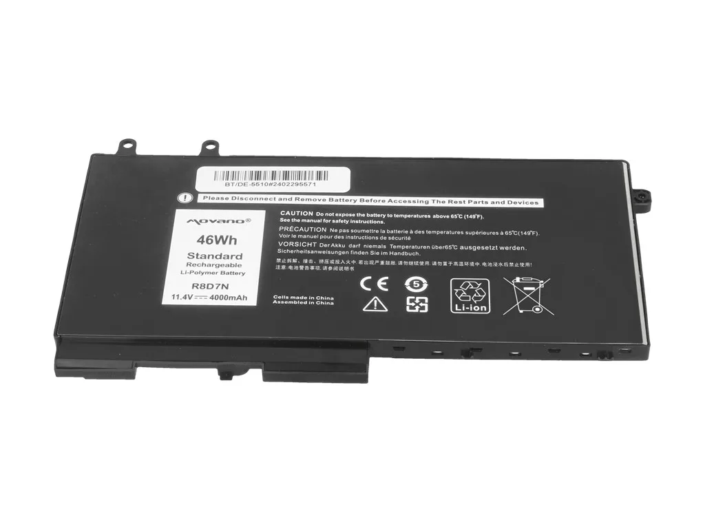 Movano Battery R8D7N for Dell Latitude 5410 5411 5500 Precision 3541 3550 - 4000 mAh (46 Wh) - Image 3