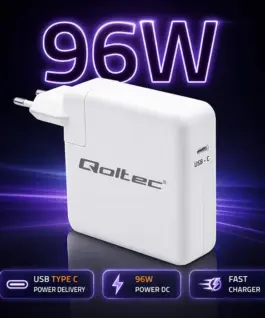 Alternative view of Qoltec зарядно USB C 96W 5V 20V 3A 4.8A