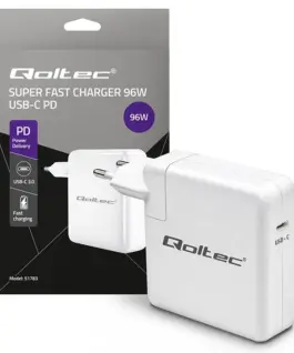 Qoltec зарядно USB C 96W 5V 20V 3A 4.8A