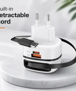 Qoltec зарядно USB C 65W GaN PPS 5V 20V 3A 3.25A