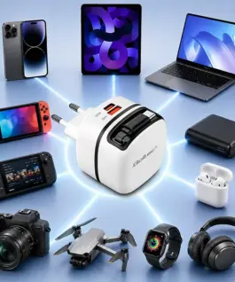 Qoltec зарядно USB C 65W GaN PPS 5V 20V 3A 3.25A