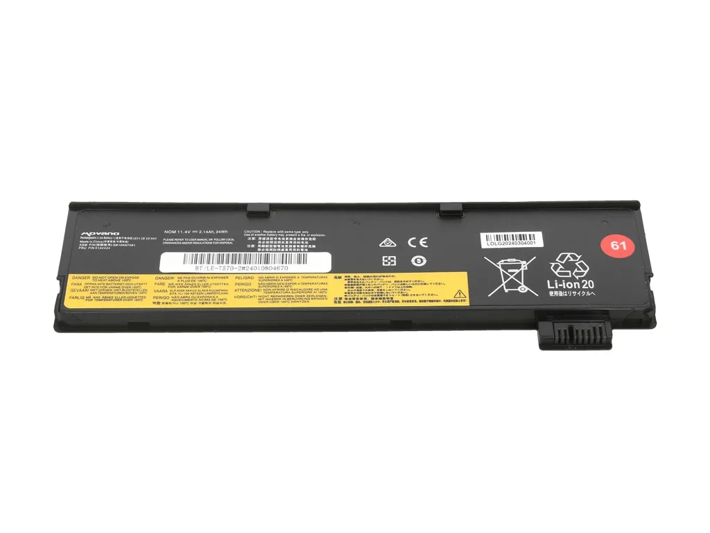 Movano Battery SB10K97582 for Lenovo ThinkPad T470 T570 - 2140 mAh (24 Wh) - Image 3