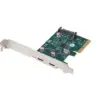 Lanberg Network card PCI EXPRESS X1 -> 2X USB-C 3.2 GEN 2X1 led low profile