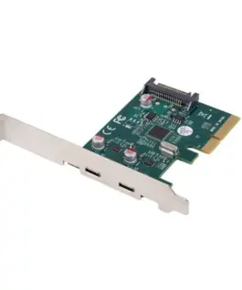 Lanberg Network card PCI EXPRESS X1 -> 2X USB-C 3.2 GEN 2X1 led low profile