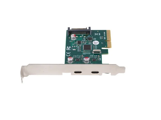 Lanberg Network card PCI EXPRESS X1 -> 2X USB-C 3.2 GEN 2X1 led low profile - Image 3