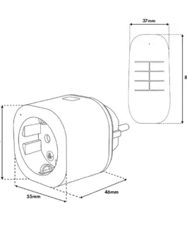 GreenBlue Remote-controlled x3 socket outlets GB313 F
