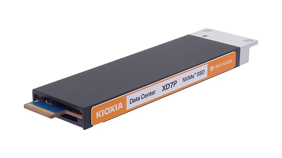 Kioxia SSD XD7P 7680GB E1.S NVMe Gen.4 1x4 DWPD 1 3D TLC BiCS Flash Data Center NVMe SED PLP - Image 2