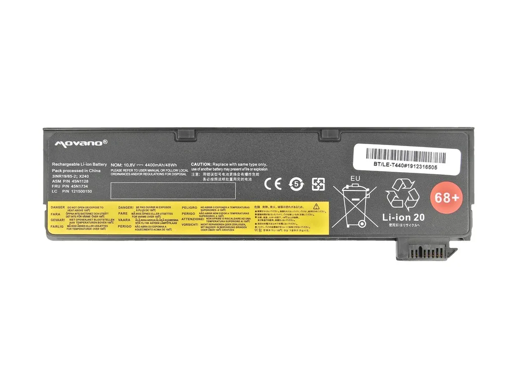 Movano Battery 45N1127 for Lenovo ThinkPad T440 T450s X240 - 4400 mAh (48 Wh) - Image 5