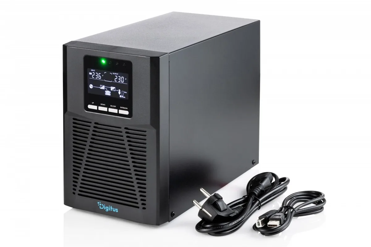 Digitus OnLine Tower UPS Module DN-170130 LCD 1000VA/1000W 2x12V/9Ah 4xC13 1xC14 USB RS232 RJ45 - Image 4