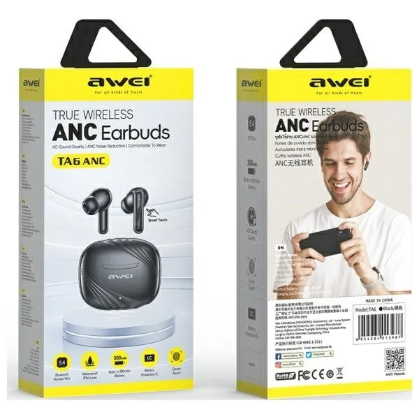 AWEI Bluetooth слушалки TA6 ANC черен - Image 2