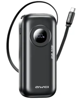 Alternative view от AWEI външна батерия PA-9 22,5W 10000mAh кабел include