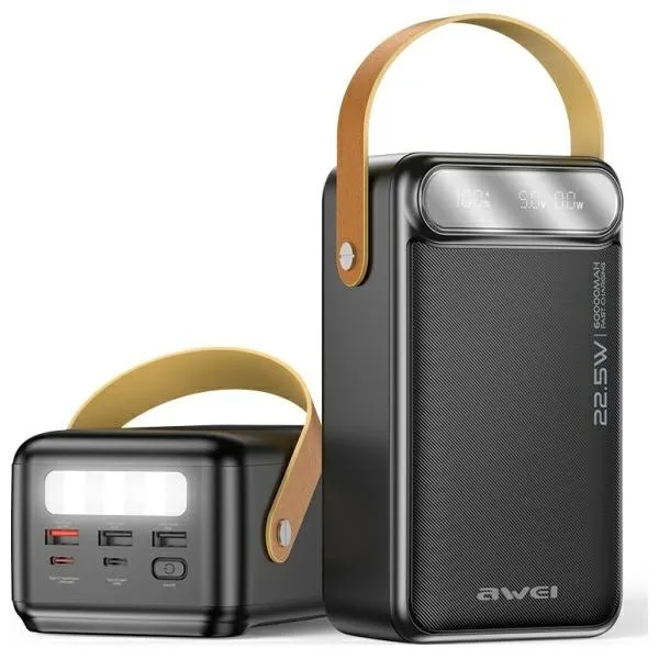 AWEI външна батерия P101K 225W 60000mAh черен