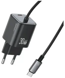 USAMS зарядно 30W GaN fast кабел included
