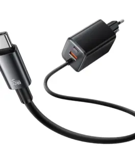 USAMS зарядно 65W GaN Fast кабел included