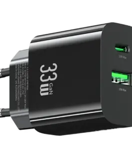 USAMS зарядно T65 33W 1xUSB-C 1xUSB-A fast charging