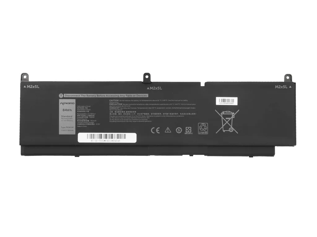 Movano Battery PKWVM for Dell Precision 15 7550 7560 Precision 15 7760 - 7400 mAh (84 Wh) - Image 4