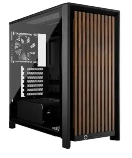 Corsair Case FRAME 4000D RS Wood Mid-Tow черен/Walnut