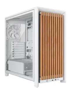 Corsair Case FRAME 4000D RS Wood Mid-Tower бял/Oak