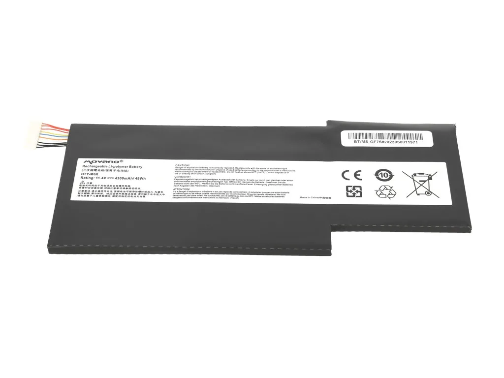 Movano Battery BTY-M6K MS-17B4 for MSI GS63VR GS73 GF75 - 4300 mAh (49 Wh) - Image 3