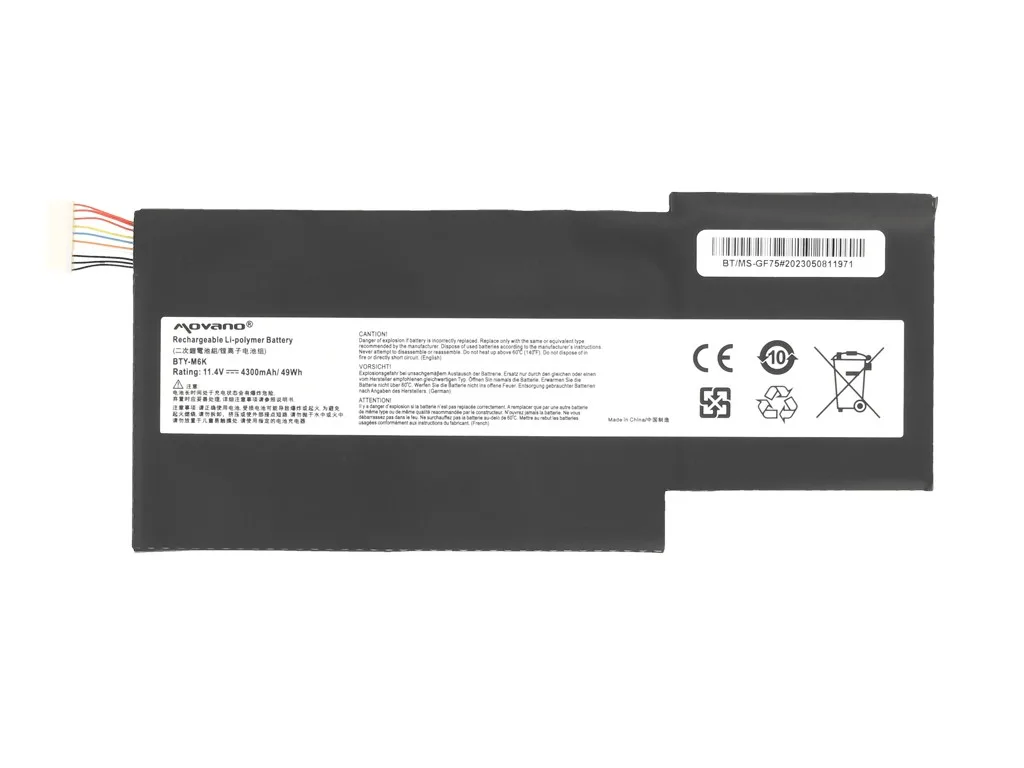 Movano Battery BTY-M6K MS-17B4 for MSI GS63VR GS73 GF75 - 4300 mAh (49 Wh) - Image 5