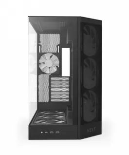 NZXT кутия за компютър H9 Flow RGB+ Midi Tower window черен