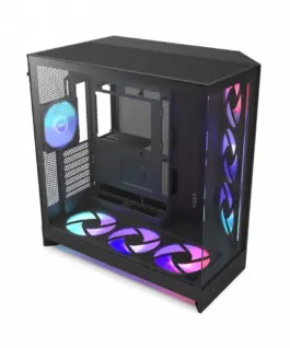 NZXT кутия за компютър H9 Flow RGB+ Midi Tower window черен