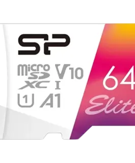 Карта памет SILICON POWER Elite Colorful 64GB microSD V10 U1 A1 Read speeds up to 100 MB/s with
