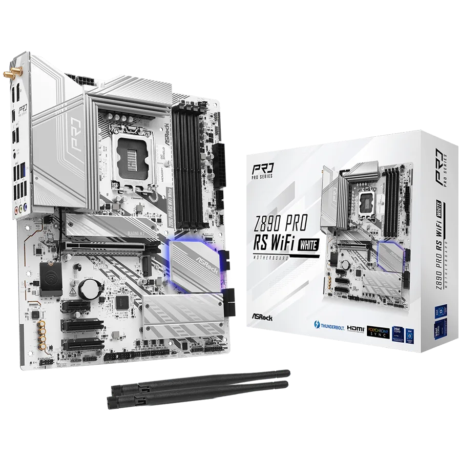 Дънна платка ASROCK Z890 Pro RS WiFi White ATX LGA1851 DDR5