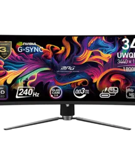 Монитор MSI MPG 341CQPX QD-OLED Gaming Monitor 34.18" 240Hz UWQHD (3440x1440) 21:9 QD-OLED Anti-Reflection 0.03ms 250nit