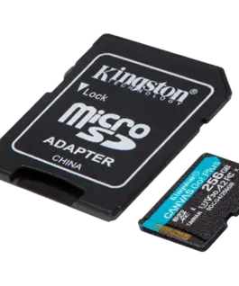 Карта памет Kingston 256GB microSDXC Canvas Go Plus Gen4 200MB/s A2 U3 V30 Card +