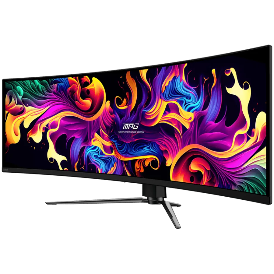 Монитор MSI MPG 491CQPX QD-OLED Gaming Monitor, 49" 240Hz, DQHD (5120x1440) 32:9, QD-OLED, 0.03ms, 250nits, 3500:1, 178/178, 1800R Curve, G-Sync Compatible, HDR True Black 400, Adjustable Stand, 1x DP, 2x HDMI, 1x Type-C, 1x Headphone out, USB, 3Y Wa - Image 2
