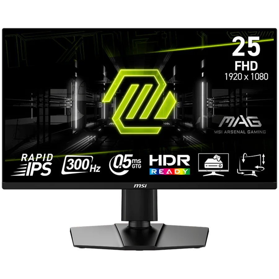 Монитор MSI MAG 255PxF Gaming Monitor 24.5" 300Hz FHD (1920x1080) 16:9 Rapid IPS Anti-glare 0.5ms 250nits 1000:1 178/178