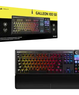 Геймърска клавиатура CORSAIR GALLEON 100 SD RGB Mechanical Gaming Keyboard Backlit RGB LED CORSAIR MLX Pulse Black Black
